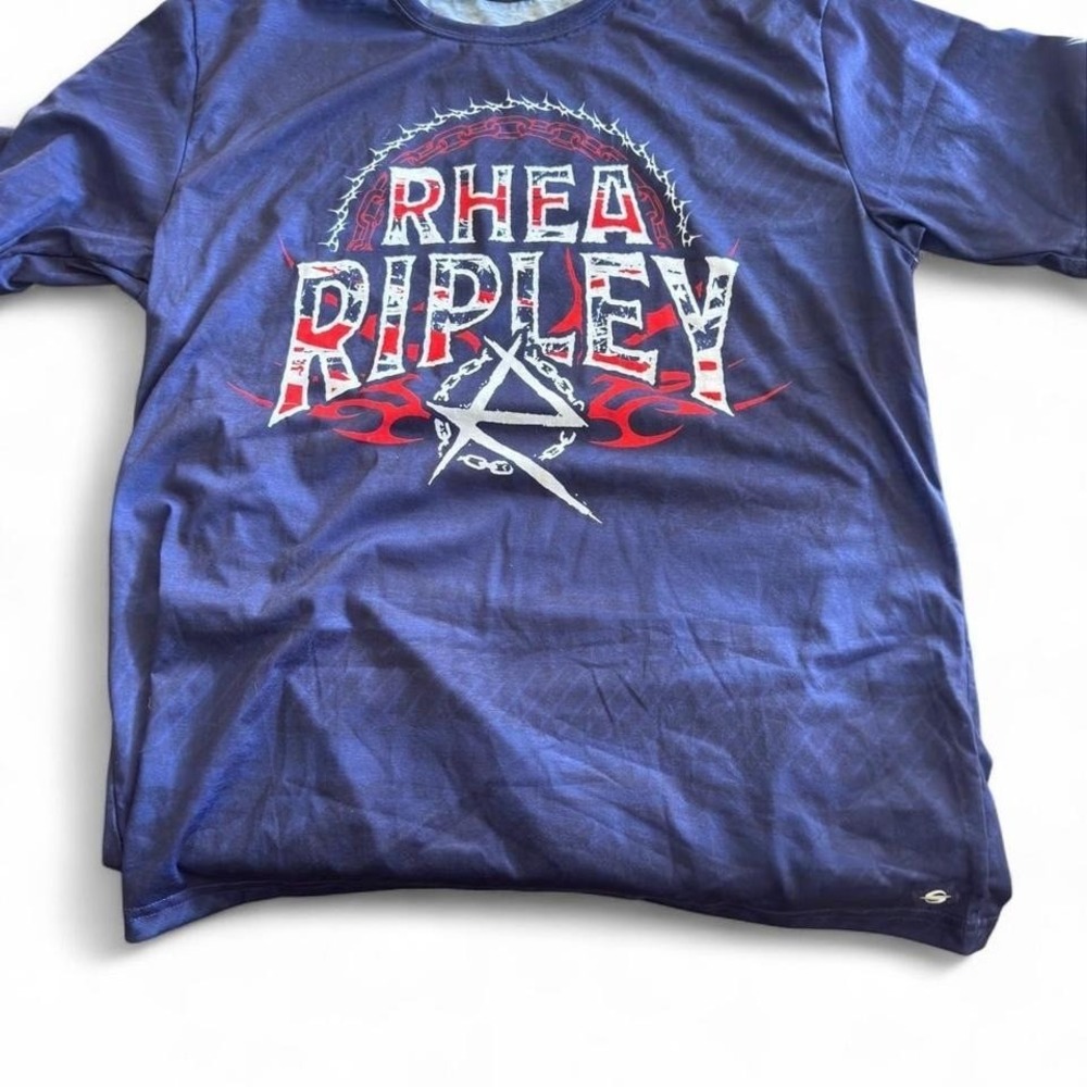 WWE Rhea‎ Ripley ProSphere Mens XL Navy Blue Graphic T-Shirt Mami Judgment Day